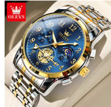 OLEVS Men's Diamond Business Dress Analog Watch