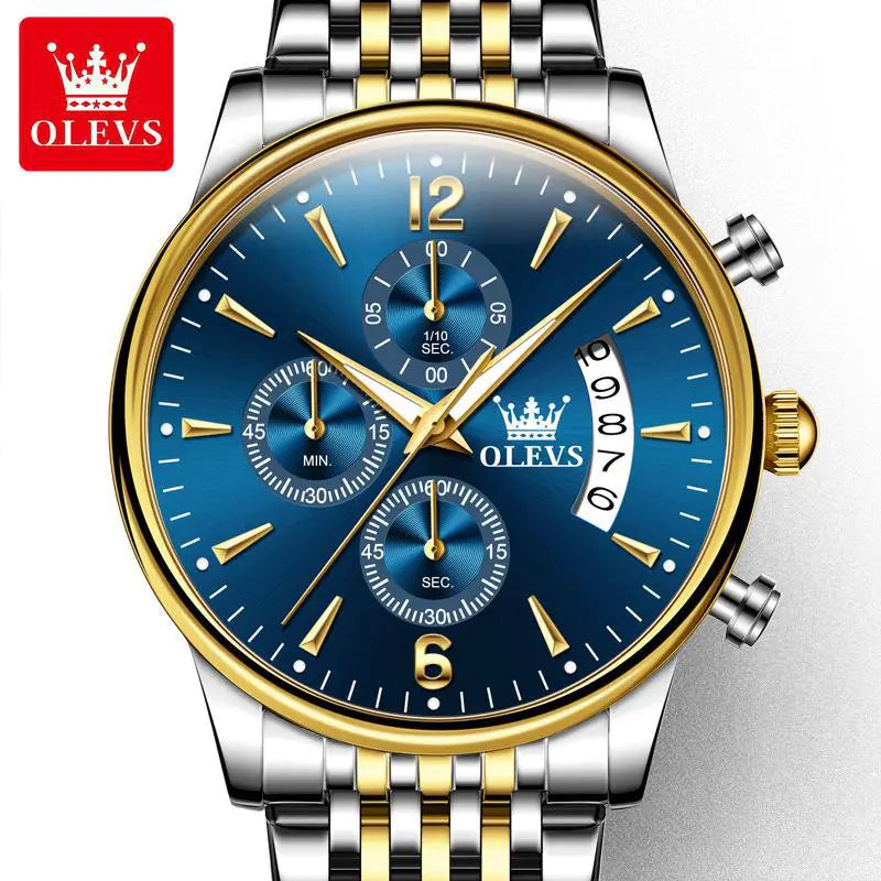 OLEVS Men's Multifunctional Quartz Sport Watch
